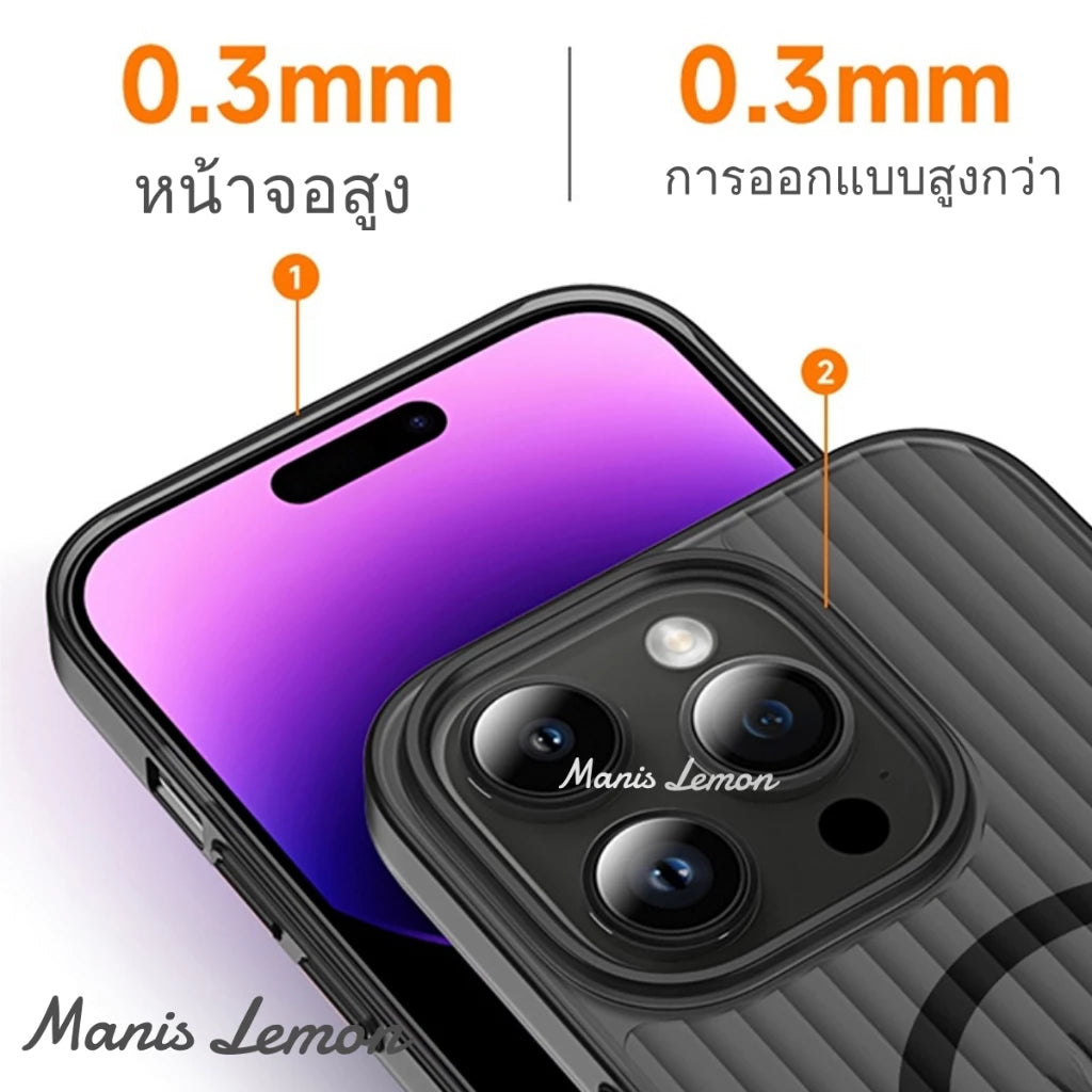 Manis Lemon ปริซึมแสง Magnetic Case for iPhone 16 15 14 13 12 Pro Max Plus แรงดึงดูดของแม่เหล็ก เคส สำหรับ ไอโฟน