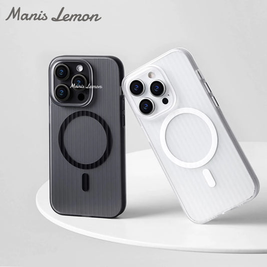 Manis Lemon ปริซึมแสง Magnetic Case for iPhone 16 15 14 13 12 Pro Max Plus แรงดึงดูดของแม่เหล็ก เคส สำหรับ ไอโฟน